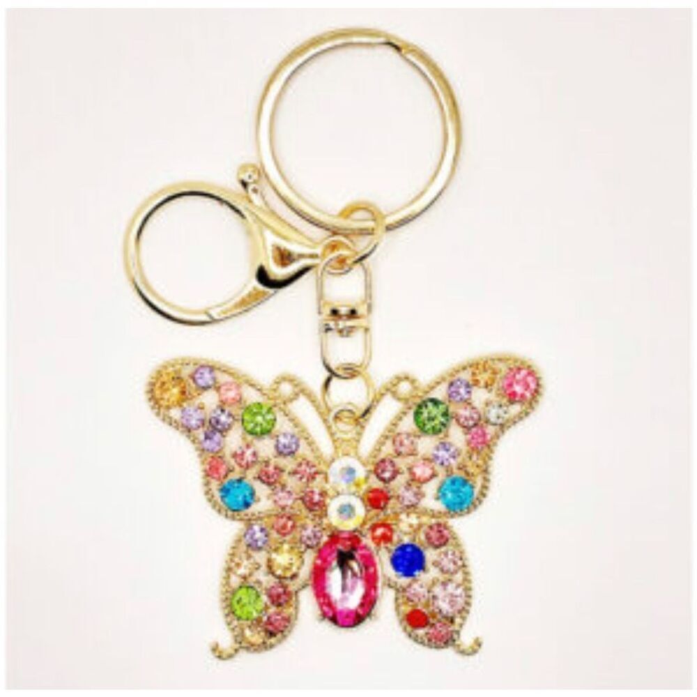 Multicolored Butterfly Keychain